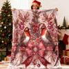 A Vintage Luxurious Christmas Robin Blanket, Perfect for Adding Warmth And a Festive Touch To Your Home. Whether You'Re Watching Movies In The Living 