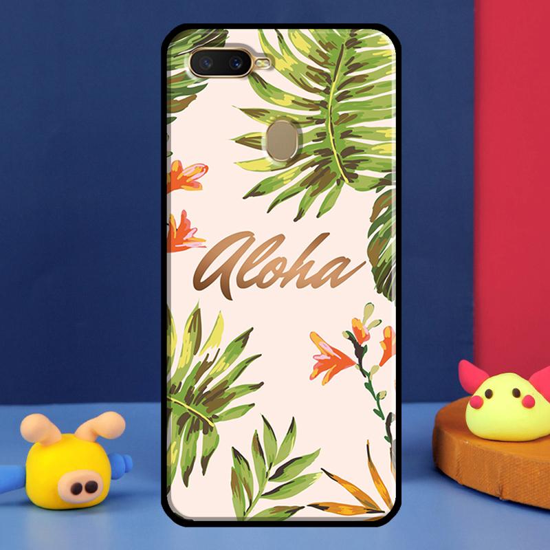 Summer Plant Palm Green Leaf Aloha For Oppo A54 A57 S A78 A58 A98 A5 A9 A91 A15 A16 A17 A52 A72 A76 A96 A74 A94 A77 Phone Case