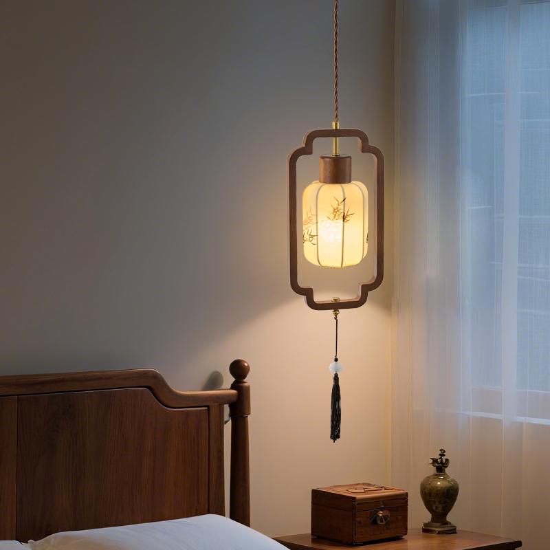 Song Dynasty Aesthetic Pendant Lamp for Living Room: Vintage New Chinese Style for Bedroom, Bar Counter, or Hallway