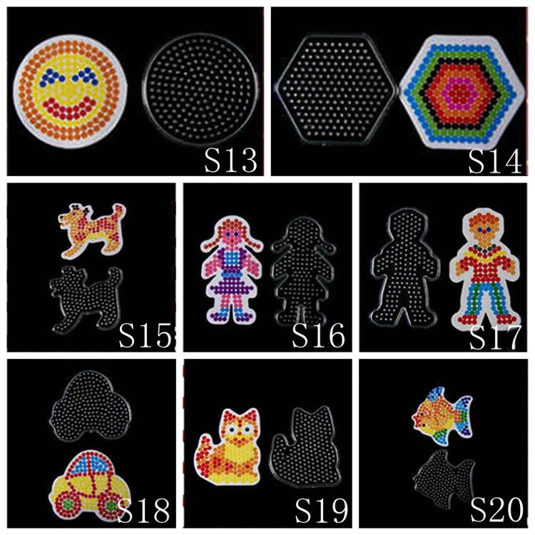 Non-Toxic Yant Jouet 5Mm Mini Pegboard Animal Dog Duck Transparent Template Board Diy Figure Material Board Hama Perler Beads For Children