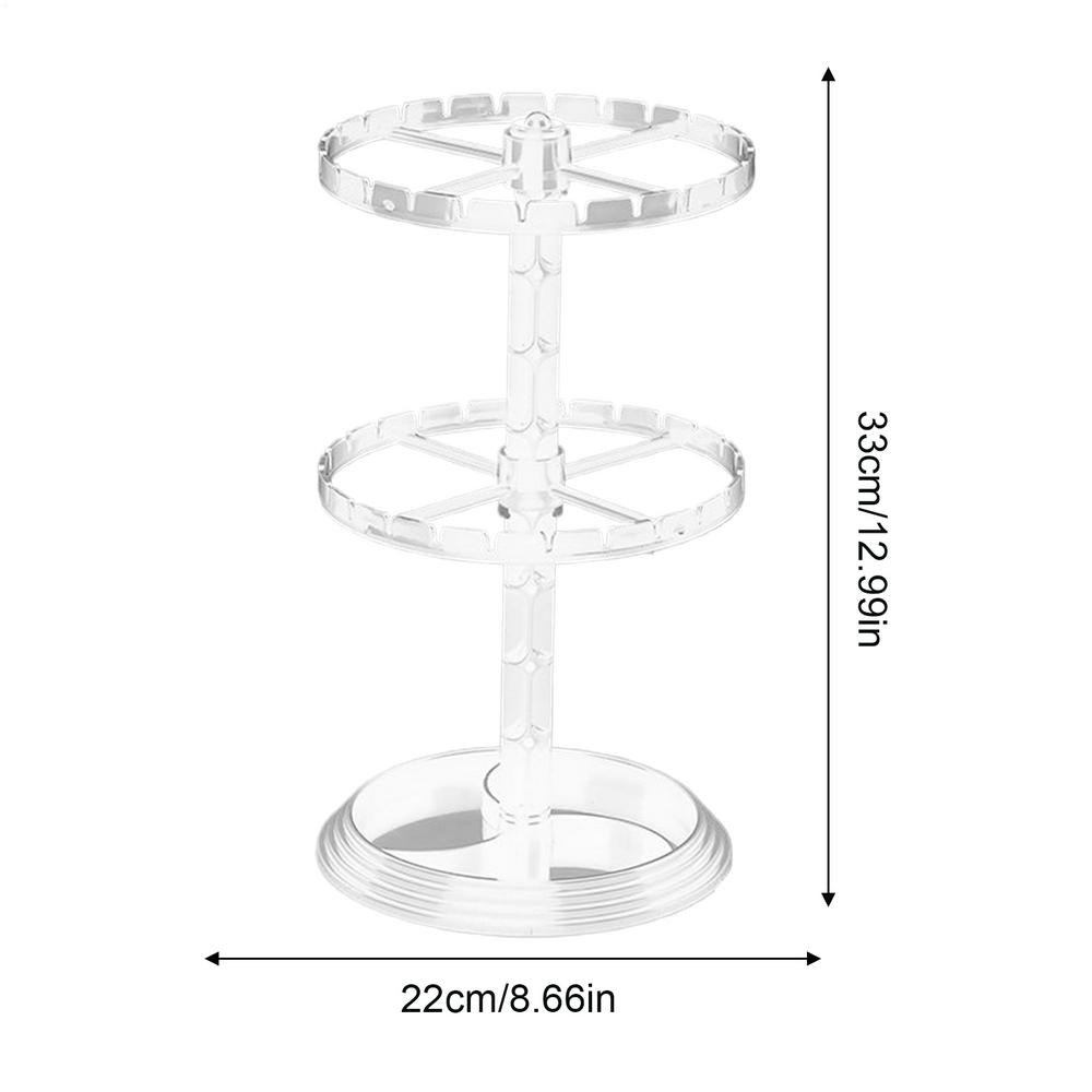 Earring Display 2 layers Earring Storage Rack 360 Degree Rotating Display Rack Rotating Jewelry Display Rack Home Organization