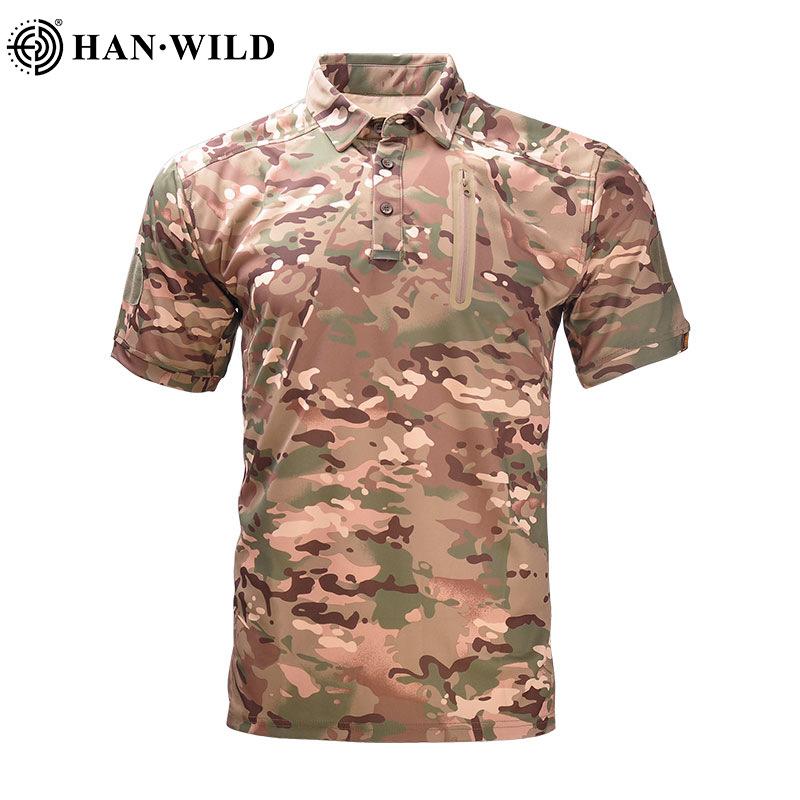 

Футболка Hanye Outdoor Tactical, мужская спортивная функциональная быстросохнущая одежда, эластичный повседневный воротник, быстросохнущий камуфляж с короткими рукавами XL камуфляжный