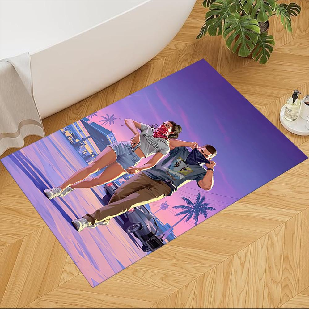 Gta Area Rug Suitable for Foyer Game Room Dormitory Decorate Room Anti-slip Rug Decorate Offices Wedding Party Gift