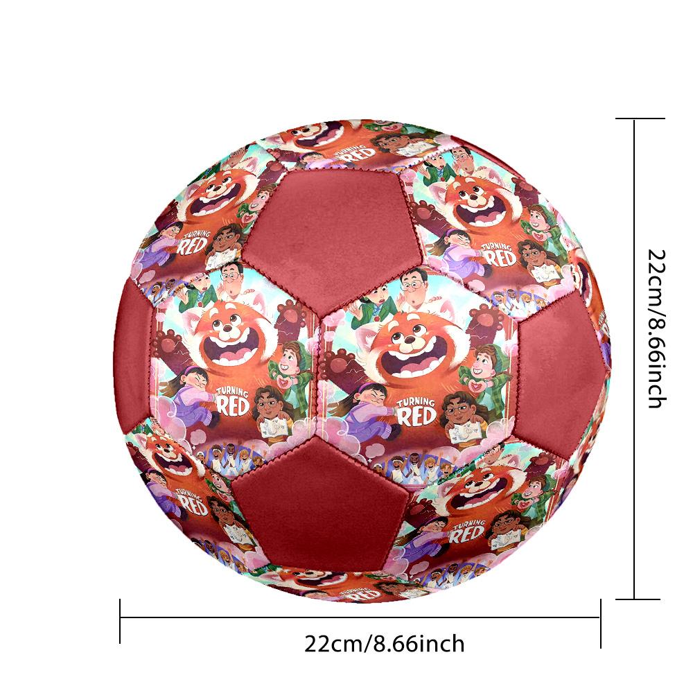 Cartoon Red Panda Indoor Soccer Ball Colorful All Ages Size 5 Machine Stitched PVC Competition Ready Durable High-Bounce