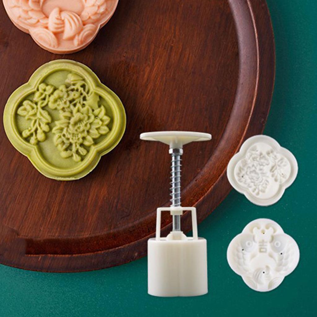 Plastic Mooncake Stamps Fish Shape Mooncake Moulds DIY Hand Press Mooncake Cutters DIY Pastry Supplies for DIY Baking