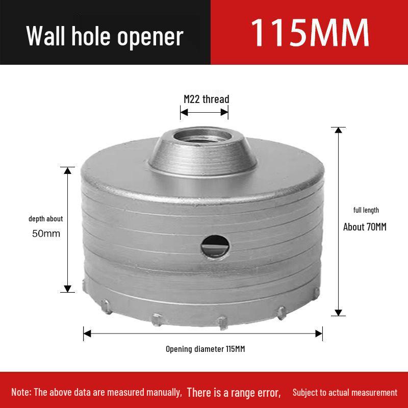 Electric Impact Drill Bit for Cement and Brick Walls - Dry Drilling Opener for Air Conditioner and Water Pipe Installations