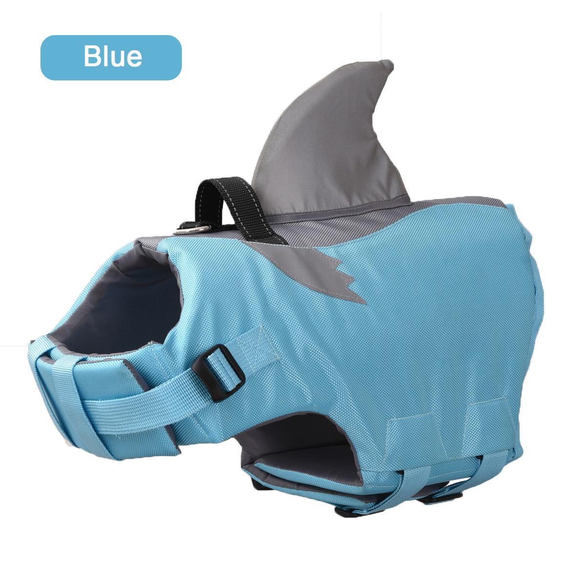 Gilet de sauvetage pour chien Haute flottabilité Gilet de sécurité pour chien avec poignée de sauvetage Pour chiens petits, moyens, grands Gilet de natation réfléchissant (Blue,L) bleu