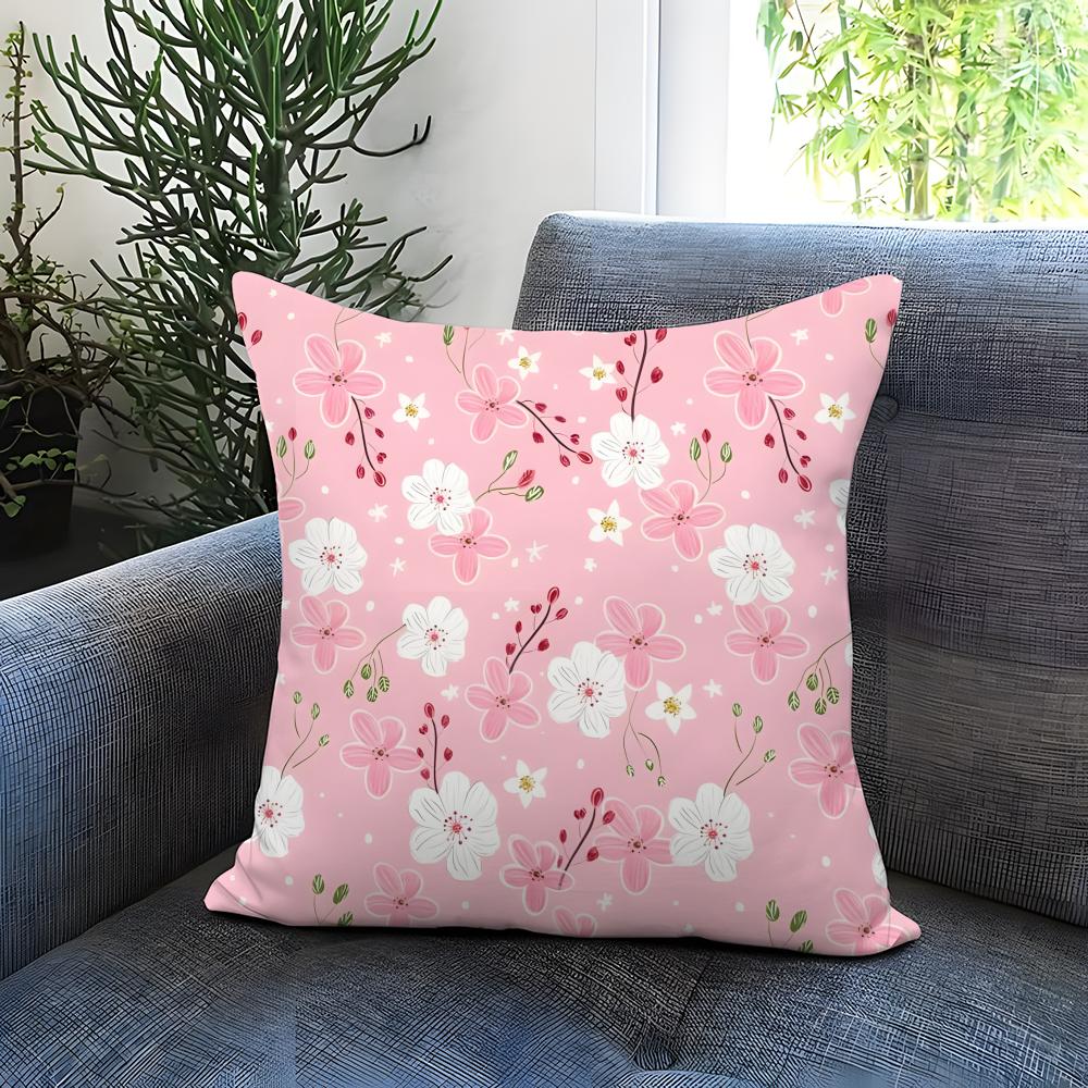 Light Pink Gentle Petals Cushion Cover Comfortable Reversible Pillow Cover Ideal for Car Sofa Bedroom Beyond