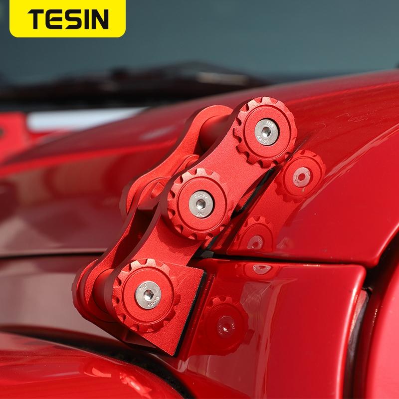 TESIN Car Lock Hood Latch Catch For Jeep JK Car Engine Hood Lock Latch Catches Kits Accessories For Jeep Wrangler JK