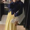 2024 Spring/Summer Yellow High-Waist A-Line Skirt - Elegant Slim Fit Umbrella Design