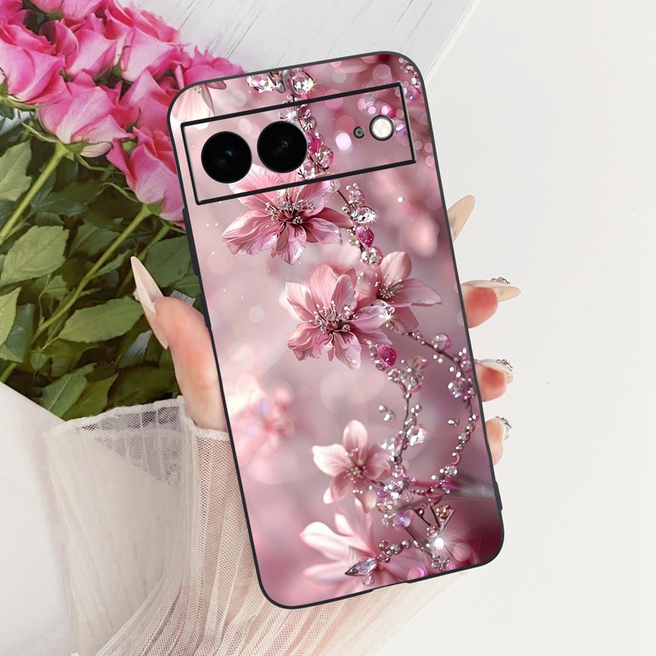 For Google Pixel 7A Case Pixel7 Pro Luxury Flower Butterfly Painted Cover Soft Silicone Case For Google Pixel 7 Pro Pixel7A Bags