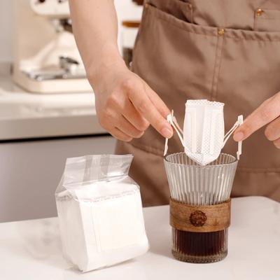 50/100PCS Coffee Filters Portable Hanging Ear Style Disposable Coffee Filter Bags Paper Bag Coffee Making Filters Eco-Friendly