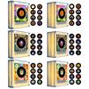 Magnete per Giradischi con Luce Notturna, Magnete per Frigorifero in Vinile, 9 Dischi Programmabili, Memoria da 128MB, Nessuna Musica, Luce LED Personalizzabile, Personalizzazione Magnetica NFC