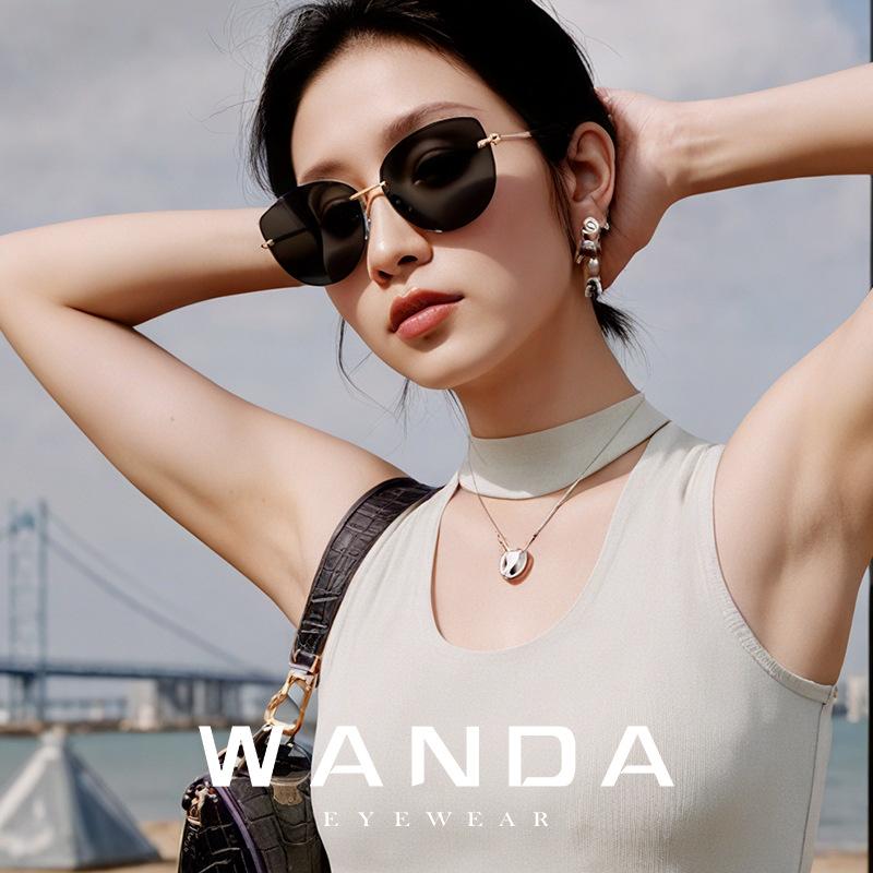 New Metal-Nylon Sunglasses JS8562Fashionable street style versatile sun protection sunglasses for driving
