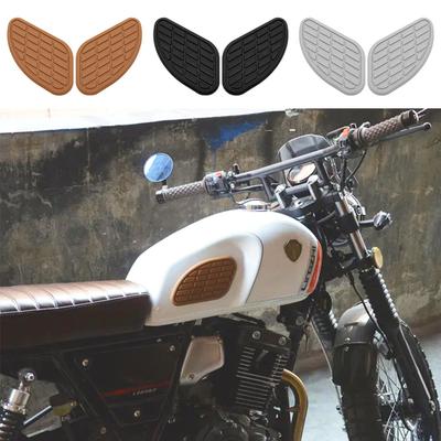 Universal Retro Motorcycle Cafe Racer Gas Fuel Tank Rubber Sticker Protector Knee Tank Pad Grip Decal For Honda Yamaha Harley