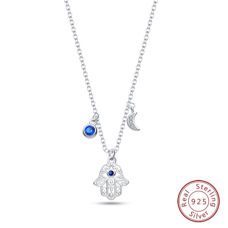 Necklace 925 Silver Cross Moonlight Guardian Dreamcatcher Necklace For Women Fashion Birthday Anniversary Jewelry Gifts