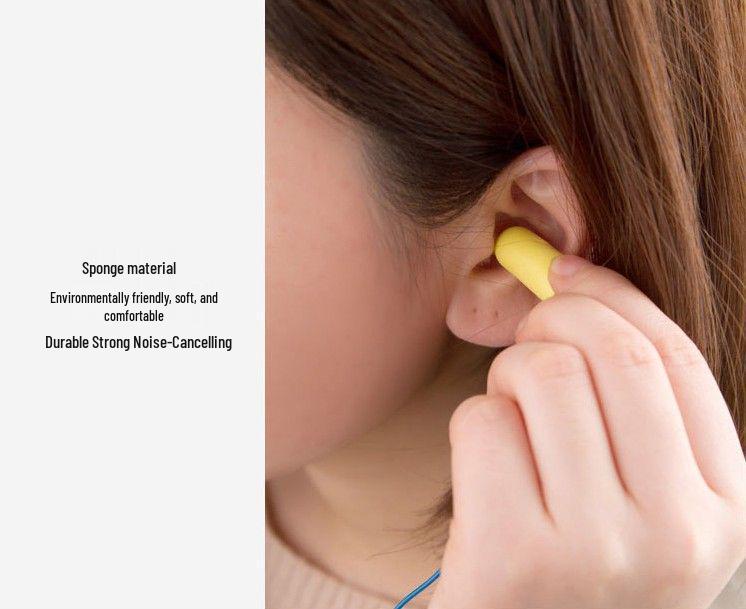 Silicone Sponge Earplugs (5 Pairs) for Noise Reduction and Isolation - Ideal for Work, Sleep, and Travel