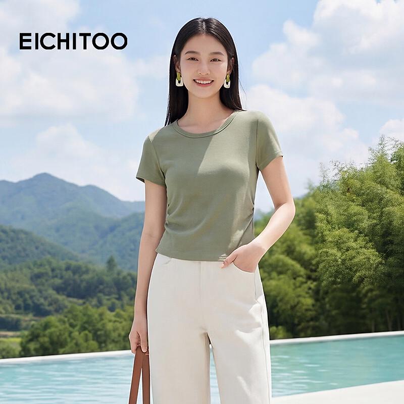EICHITOO Women s Summer Round Neck Short Sleeve T-Shirt M