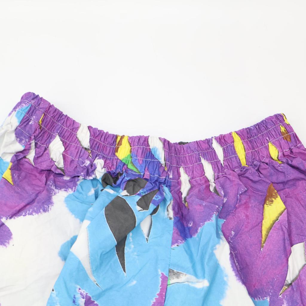 TYPICAL FREAKS TYPICAL FREAKS all-over print cotton wide pants Bottoms M Purple Blue WhiteUsed