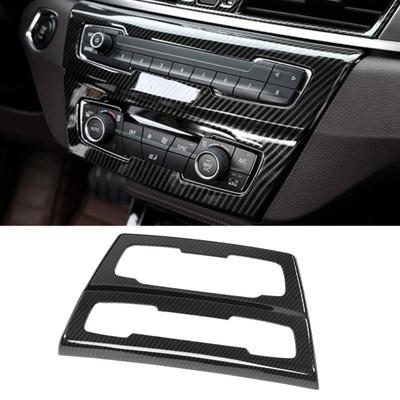 Wnętrze samochodu w stylu włókna węglowego, konsola środkowa, panel CD, wykończenie do BMW X1 F48 2016 2017 2018, samochód Auto