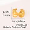 Polished Titanium Bowknot Stainless Steel Open Ring