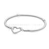 21CM Heart Shaped Spring Clasp Bracelet Adjustable Length Snake Chain Design Durable Metal Material Suitable for Daily Wear and Gifts