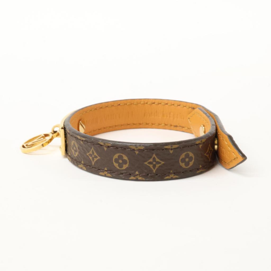 LOUIS VUITTON M4150 Brasserie Logomania Monogram Canvas Bracelet 17 Brown / GoldUsed
