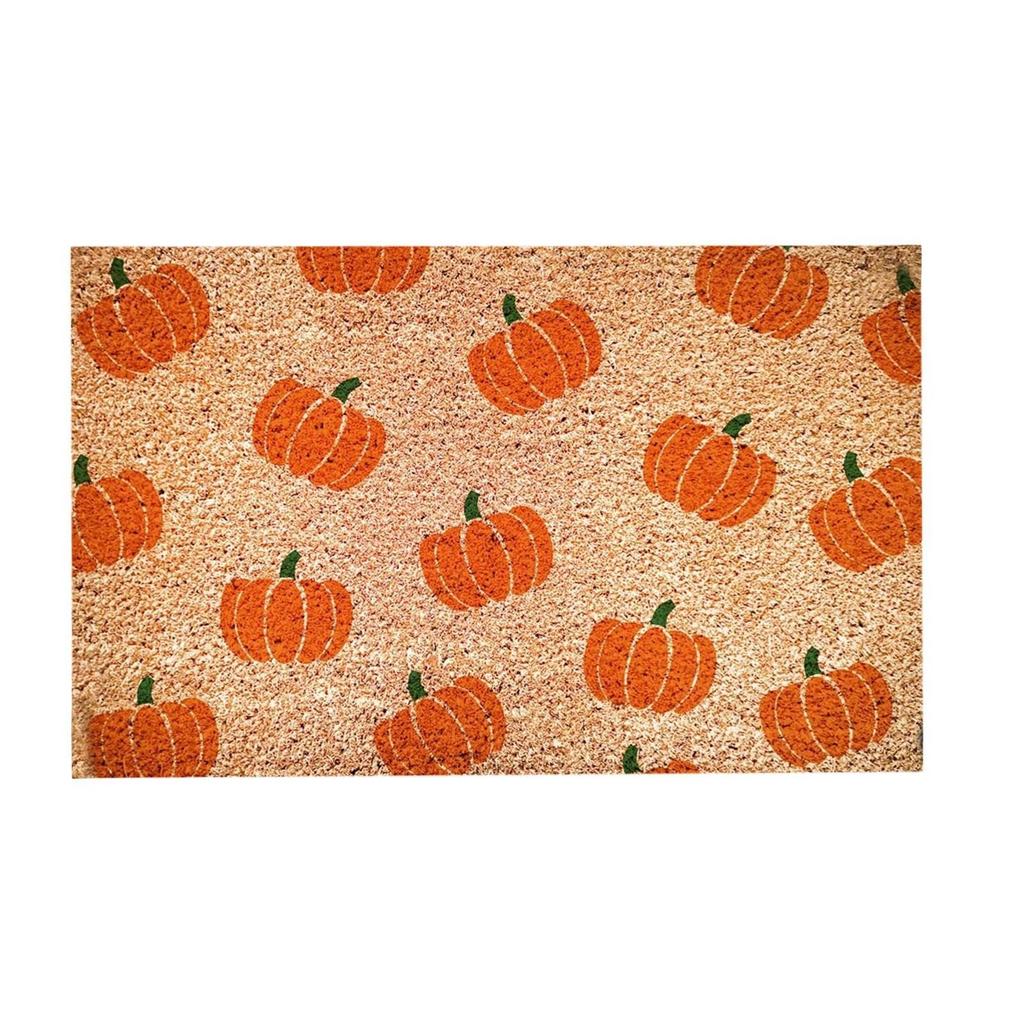 Fall Door Mat,Pumpkin Welcome Doormats Natural Coir Mats Non Front Door Rugs For Thanksgiving Decorative Entrance Porch Outdoors