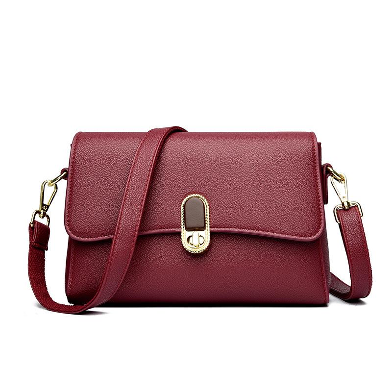 Modische und schlichte Damen-Umhängetasche, Crossbody-Tasche, lässige Damen-Muttertasche aus weichem Leder mit großem Fassungsvermögen