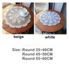 Table Mats Round Handmade Cotton Pad Crochet Kitchen Coaster Tablecloth Placemat Lace Doilies Christmas Table Mats