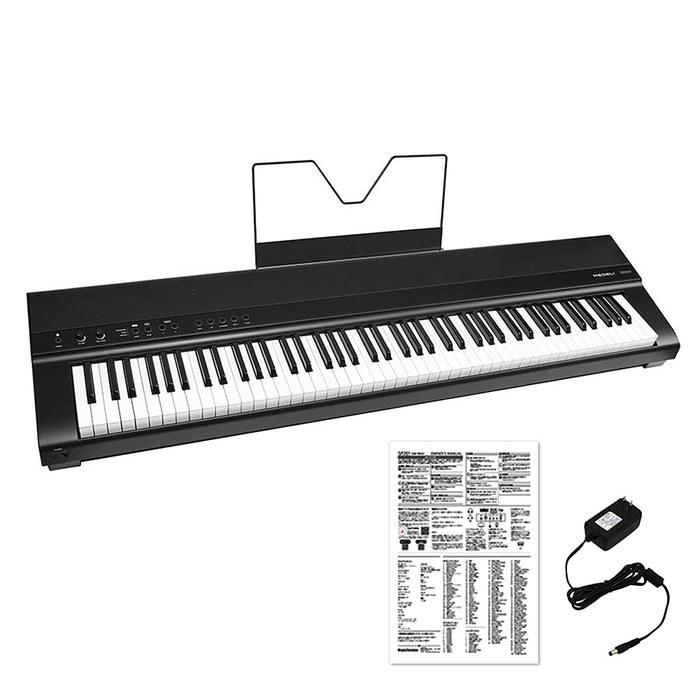MEDELI Digital Piano 88-Key Hammer Action SP201/BK (with Music Rest/Power Adapter)