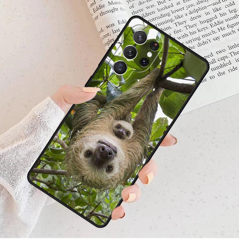 Baby Sloth Phone Case For Samsung Galaxy S25 S23 S30 S8 S21 S20 FE S24 S22 Note 10 20 S8 Plus lite Ultra