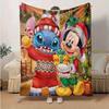 1pc Cute Stitch Mickey Mouse Printing Blanket - Soft, All-Season Throw for Living Room, Bedroom,Personalized Gift
