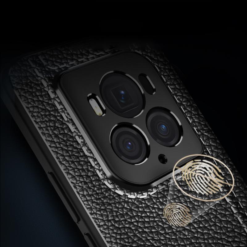 Für Honor Magic6 Ultimate 5G Hülle Rutschfester Griff Litschi-Textur TPU Handyhülle