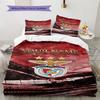 Benfica Eagle Crest Custom Name Pattern Bedding Quilt Set Quilt Cover Pillowcase Home Birthday Gift(1 * Duvet Cover + 2 * Pillowcase, Without Core)