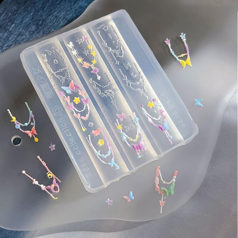 Seestern Muschel Blume Silikonform Schleife Kette Nagelkunst DIY Handgemachtes Werkzeug Blume Silikonform