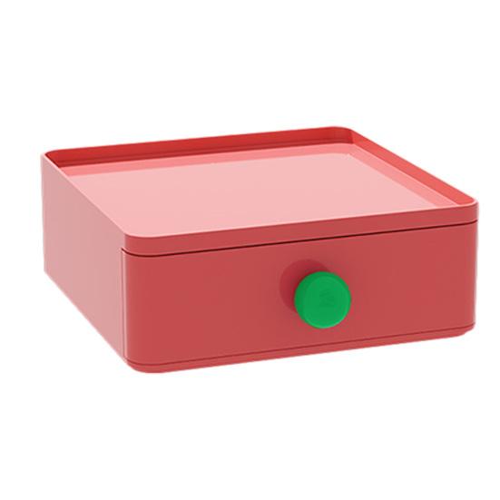 

Storage Box Large Capacity Plastic Storage Box with Pull-Out Drawer Organizer for Hair Accessories Jewelry Sundries красный