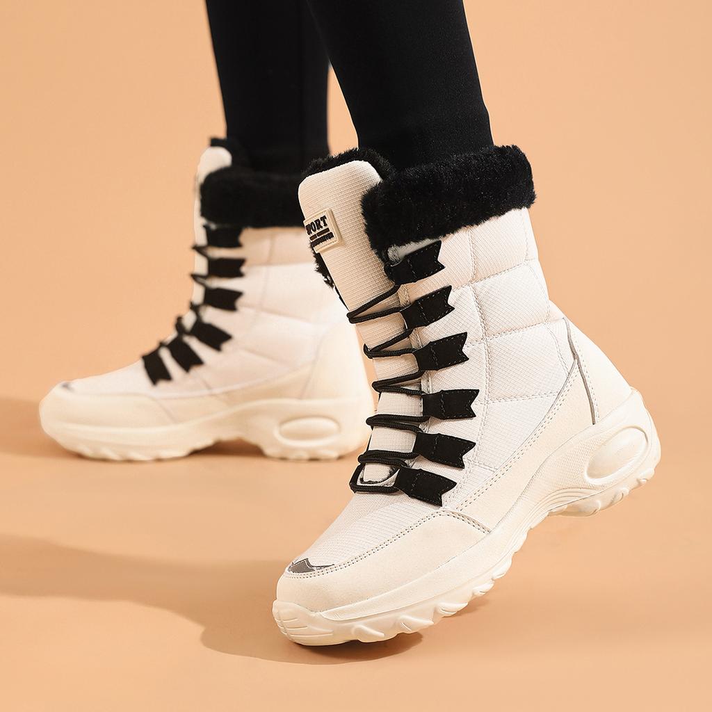2025Women's Boots Winter High Quality Keep Warm Mid-Calf Waterproof Snow Boots Women Comfortable Ladies Thigh High Hiking Boots