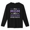 Womens I m A Mom School Bus Driver Nothing Scares Me T Shirt Black 2XL vintage Washed streetwear Soft Stretched Comfortable