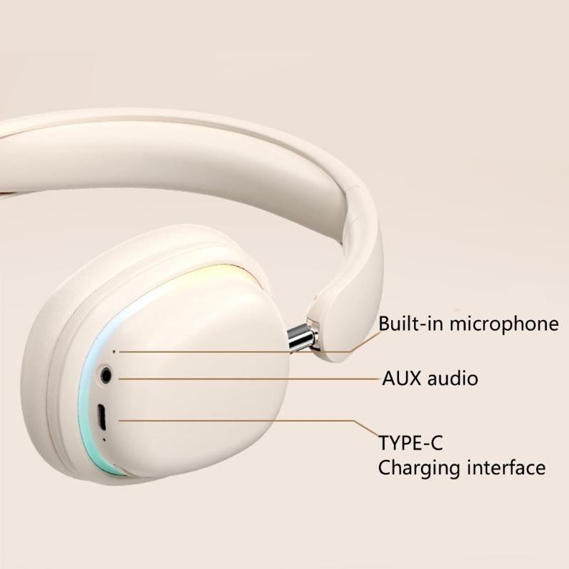 Bluetooth-compatible Headphones Wireless Bluetooth-compatible Foldable Headphones Over Ear for Travel Cellphone PC
