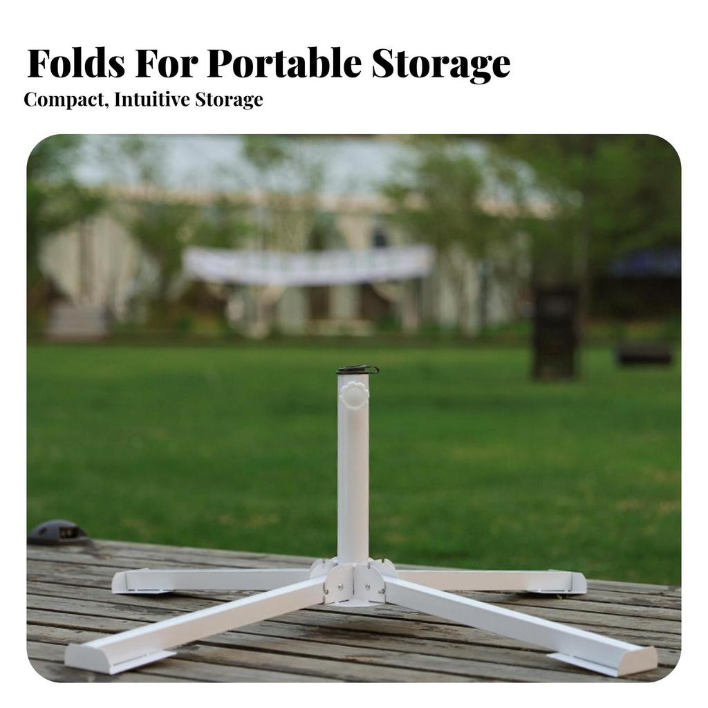 Foldable Umbrella Base Stable with Adjustable Socket for Campers