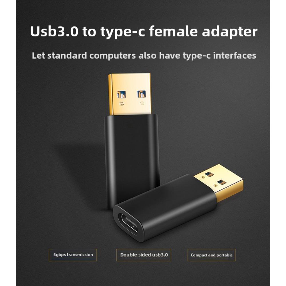USB 3.0 Male To Type C Female Adapter with Chip for Xiaomi Huawei Phone Hard Drive Connect To Computer Dual Sided