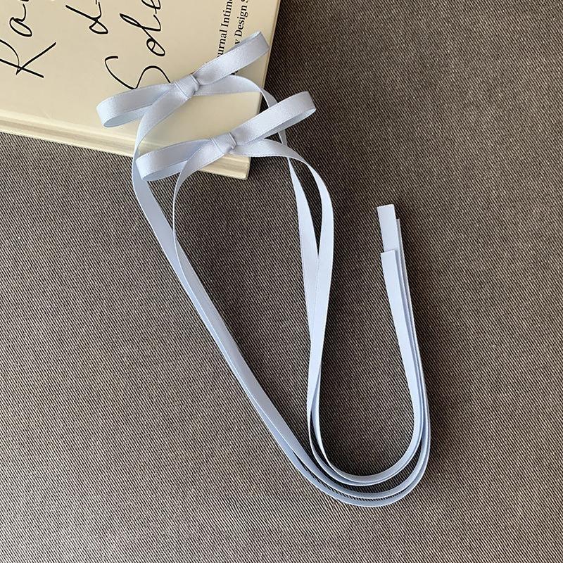 Solid Color Ribbon Hair Clip Female Long Streamer Sweet Temperament Duckbill Clip Simple Hair Accessories