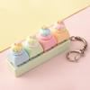 Cute Sticker DIY Button Squeeze Toy Keychain - Stress Relief Pendant