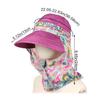 1Pc Summer Anti-UV Sun Hat Women Wide Brim Floral Print Caps Foldable Portable Sun Visor Hat Outdoor Riding Sunscreen Beach Cap
