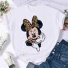 Kawaii Disney Cartoon Minnie Printed T Shirt Women Fashion Mickey Mouse White Oversized T Shirt Female Clothes Ladies T-shirts