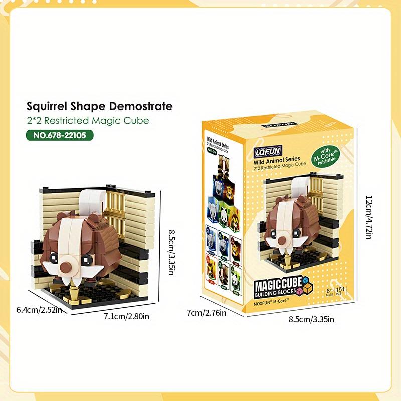 Creative Animal Building Blocks Cute Panda Koala Tiger Rabbit Chicken Model Bricks Children's DIY Toy Birthday Gift