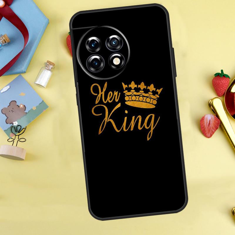 King Queen Couple Lovers Case For OnePlus 13T 13R 12 12R 15 13 11 10 10T 8T Nord CE 2 3 4 Lite N20 N30 Nord 5 Cover