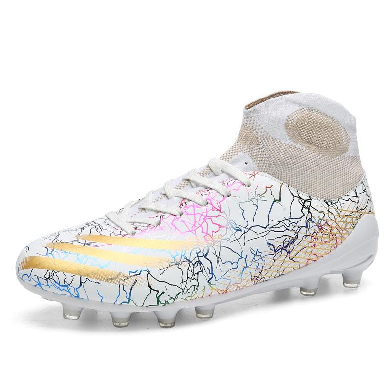 Football shoes, men's high-top mandarin duck shoes, spikes, student training shoes, goalkeeper sneakers
