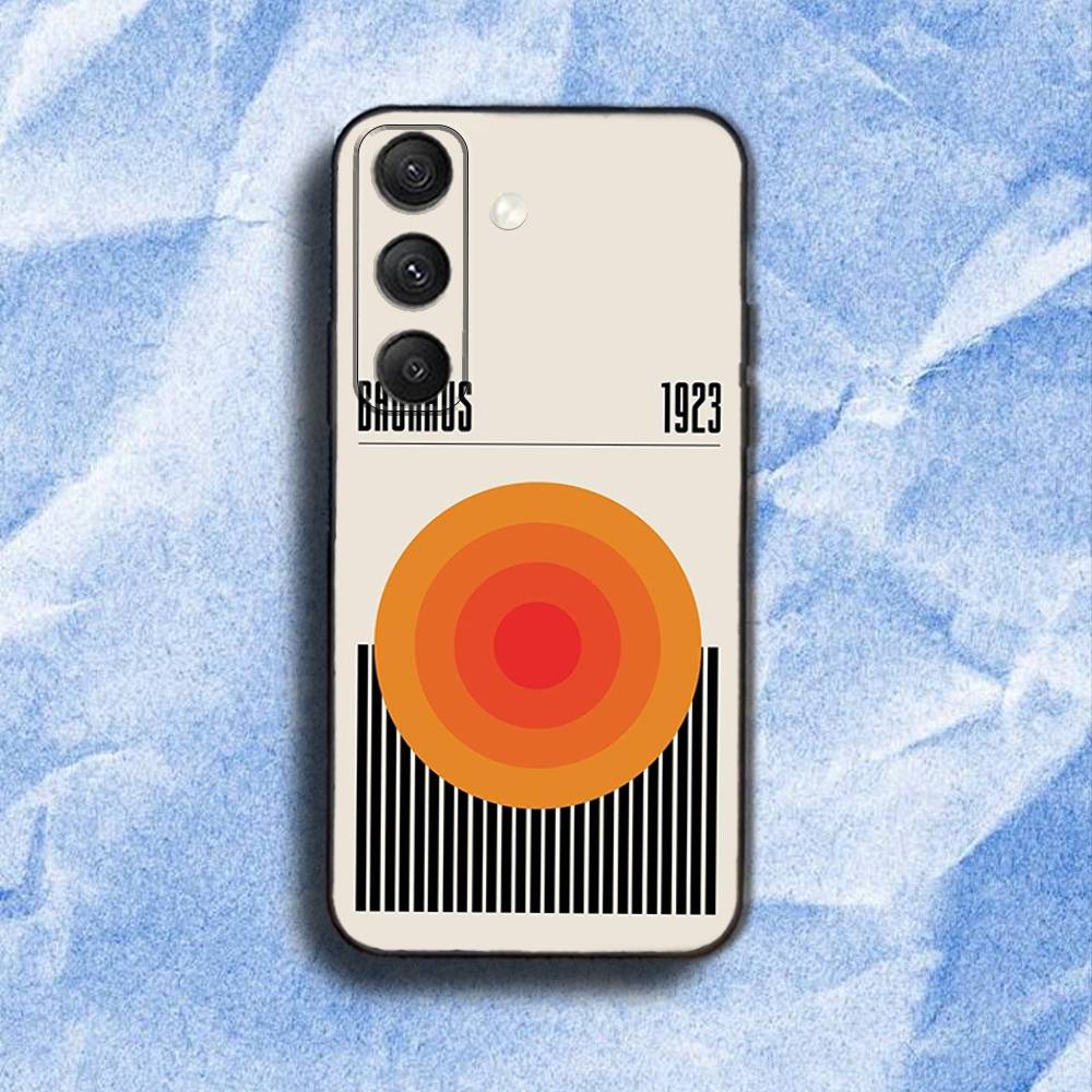 G-Geometric B-Bauhaus art Phone Case For Samsung S 25,24,23,22,30,21,10,9,Ultra,Plus,Lite,FE,4,5G Black Soft Case